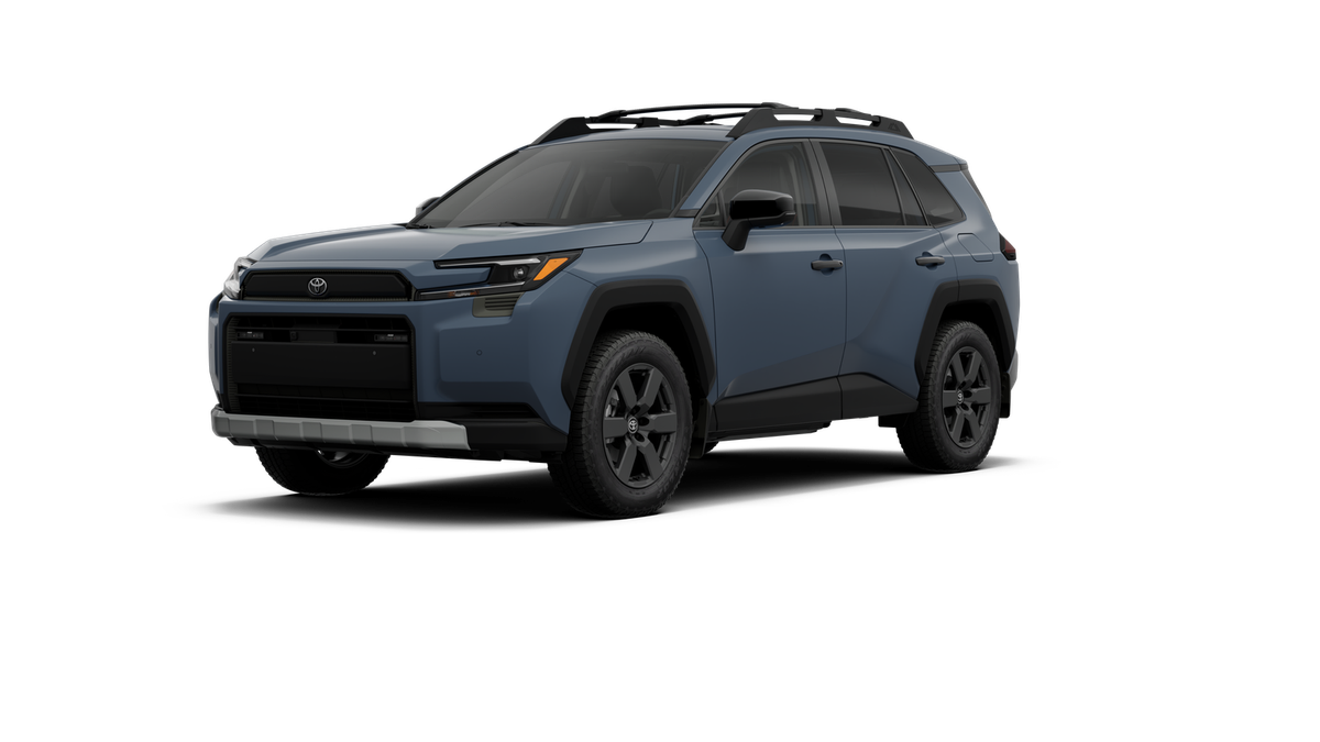 2026 Toyota RAV4 Woodland in Storm Cloud — front three-quarter view