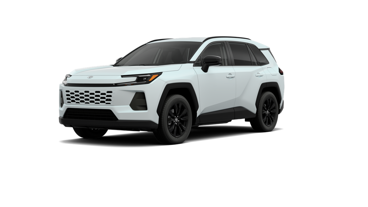 2026 Toyota RAV4 XLE Premium in Wind Chill Pearl — front three-quarter view