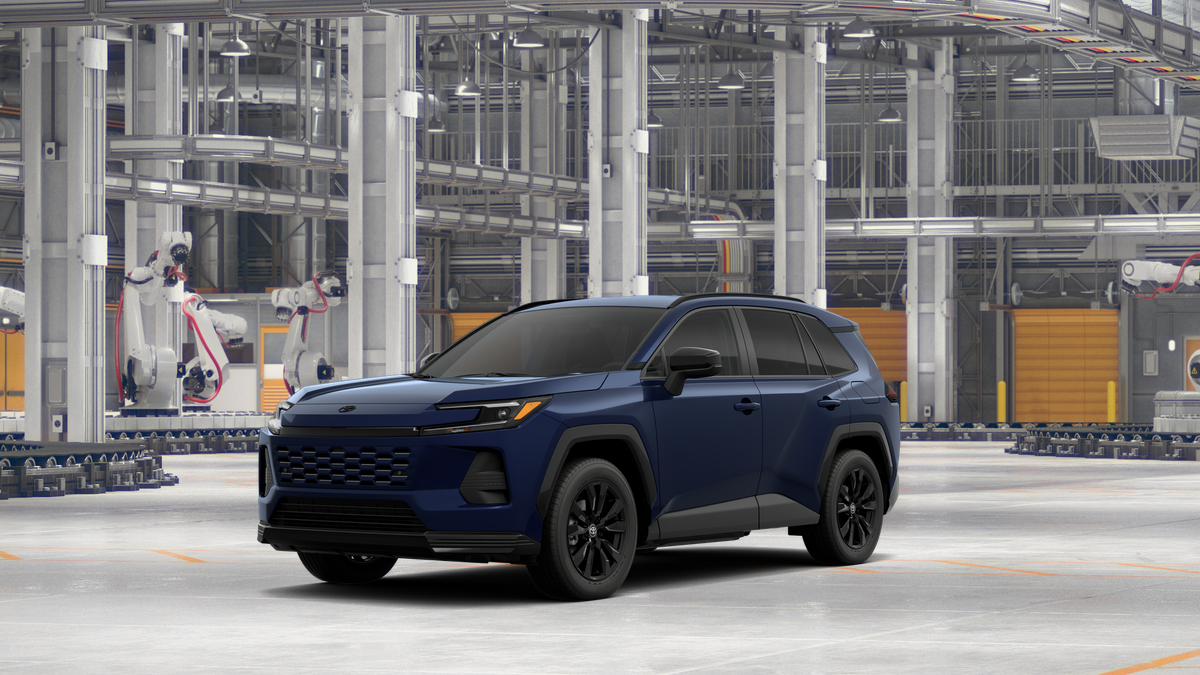 2026 Toyota RAV4 SE in Blueprint — front three-quarter view