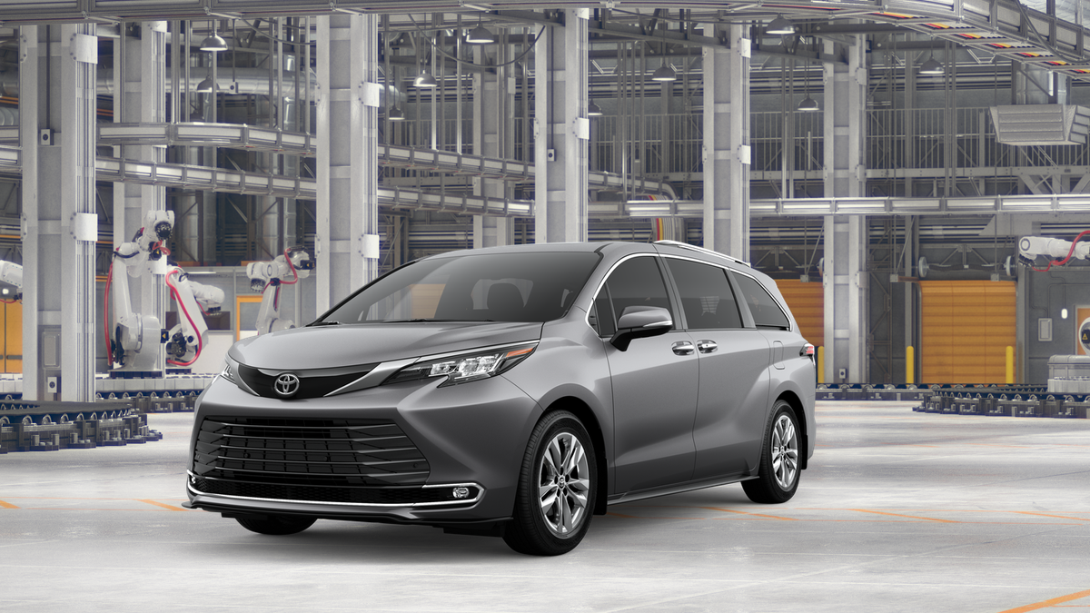 2026 Toyota Sienna Limited in Heavy Metal — front three-quarter view