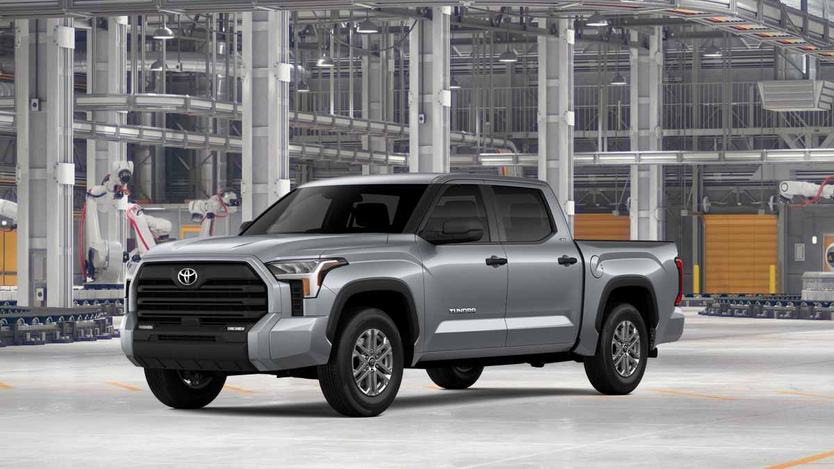2026 Toyota Tundra SR5 in Celestial Silver Metallic — front three-quarter view