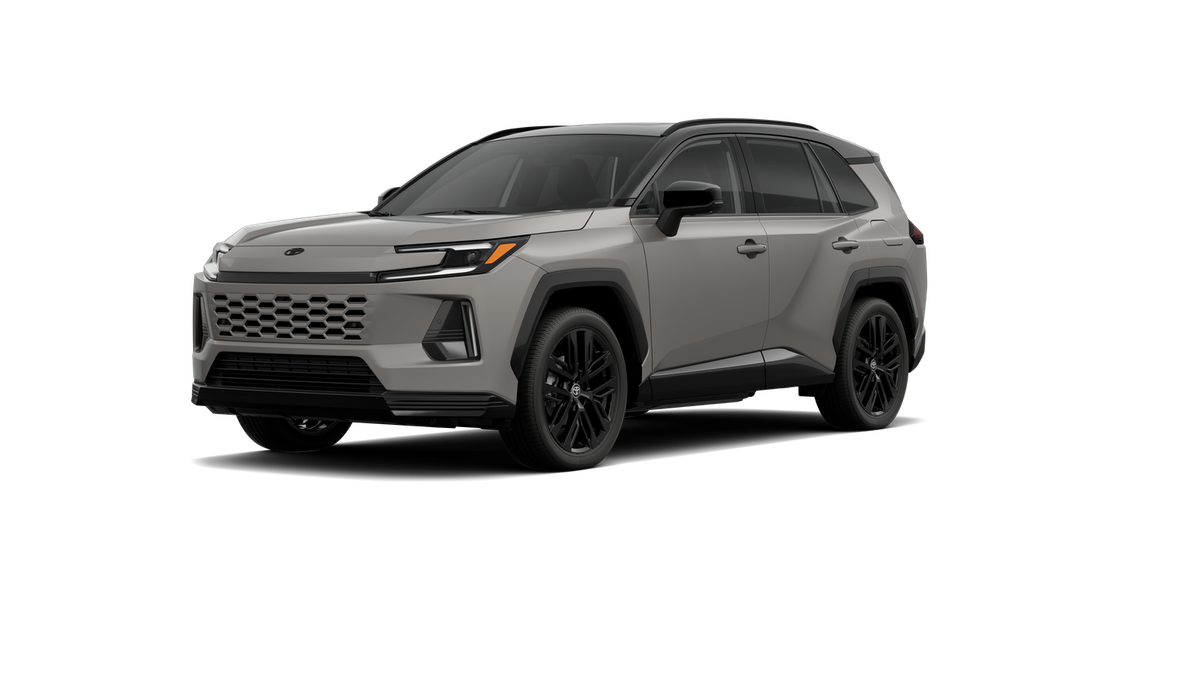 2026 Toyota RAV4 XSE in Meteor Shower With Midnight Black Metallic Roof — front three-quarter view