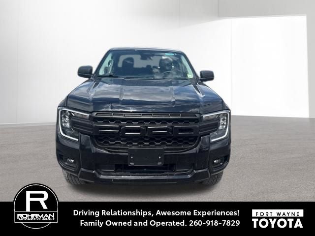 2024 Ford Ranger XL in Shadow Black — front three-quarter view