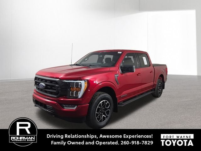 2022 Ford F-150 XLT in Vermillion Red — front three-quarter view