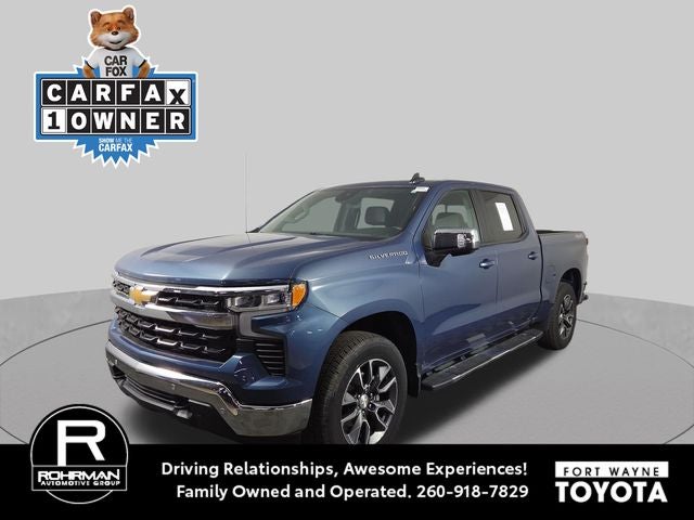 2024 Chevrolet Silverado 1500 LT LT1 in Lakeshore Blue Metallic — front three-quarter view