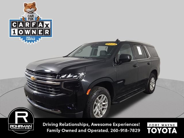 2023 Chevrolet Tahoe LT in Black — front three-quarter view