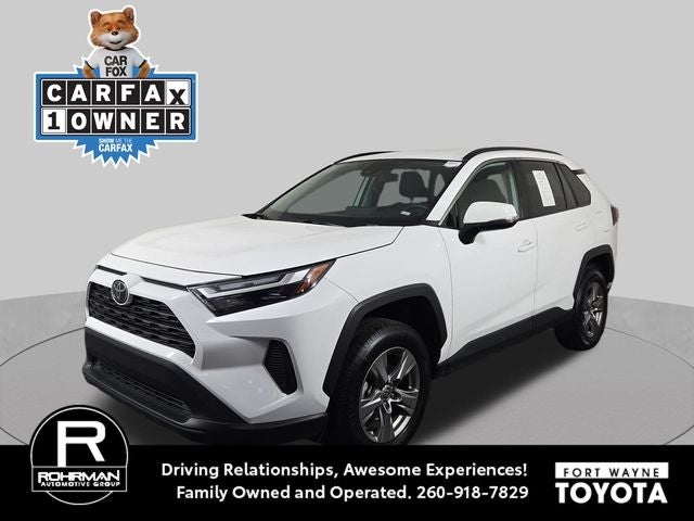 2024 Toyota RAV4 XLE in Ice — front three-quarter view