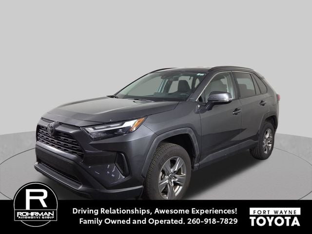 2024 Toyota RAV4 XLE in Magnetic Gray Metallic/Ice Edge — front three-quarter view