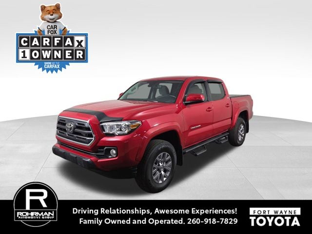 2018 Toyota Tacoma SR5 V6 in Barcelona Red Metallic — front three-quarter view