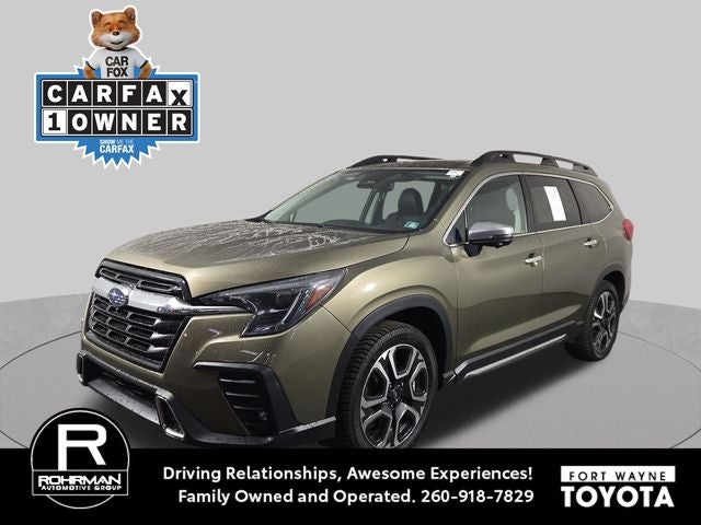 2023 Subaru Ascent Touring in Green Metallic — front three-quarter view