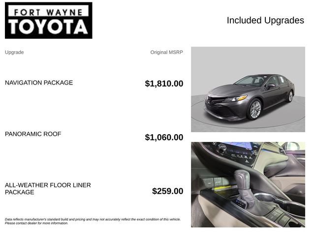 2020 Toyota Camry — interior view