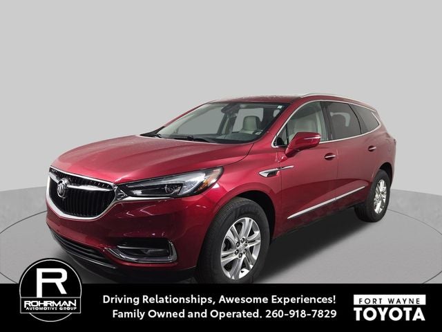 2019 Buick Enclave Premium Group in Red Quartz Tintcoat — front three-quarter view