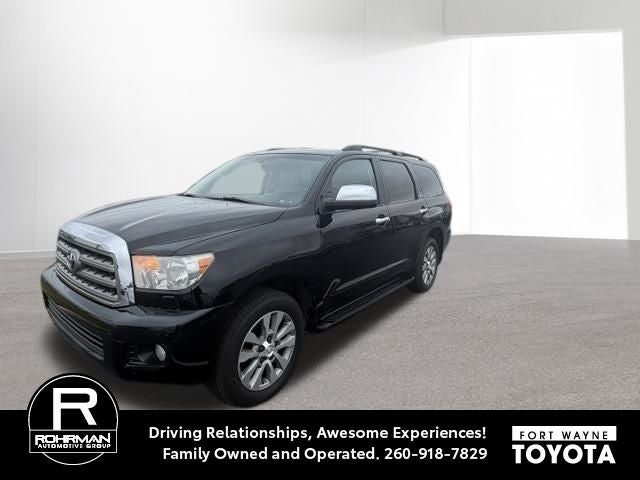 2015 Toyota Sequoia Limited in Black — front three-quarter view