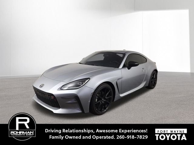 2025 Toyota GR86 Premium in Steel — front three-quarter view